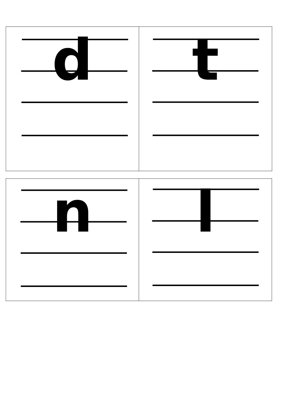 小学汉语拼音字母表卡片(四线格版)_第2页