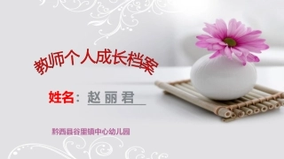 幼儿园赵丽君教师成长档案