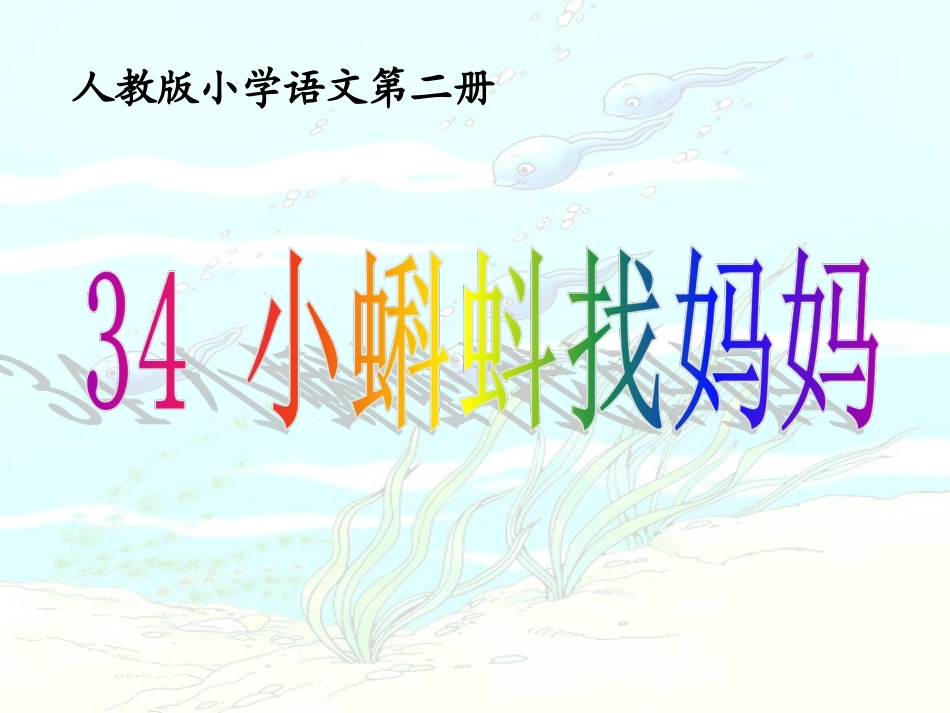 小蝌蚪找妈妈课件-一下语文_第2页
