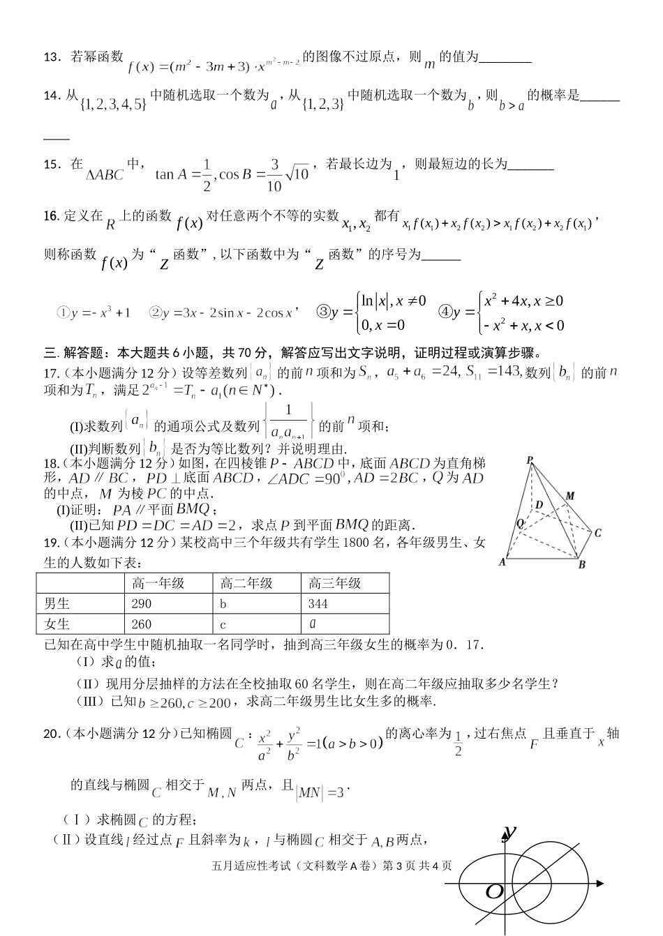 2016高三五月适应考卷A_第3页