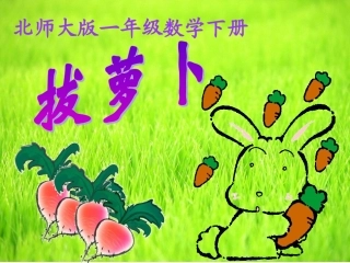 北师大版数学一年级下册《拔萝卜》PPT课件1