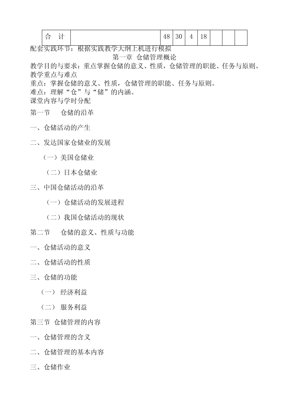 仓储库存管理课程教学大纲_第3页