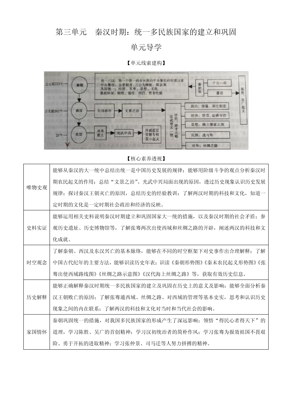 部编版七年级历史上册《第9课 秦统一中国》教案_第1页