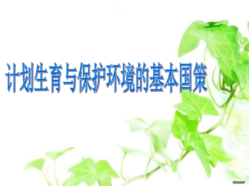 计划生育与保护环境的基本国策 (3)_第1页