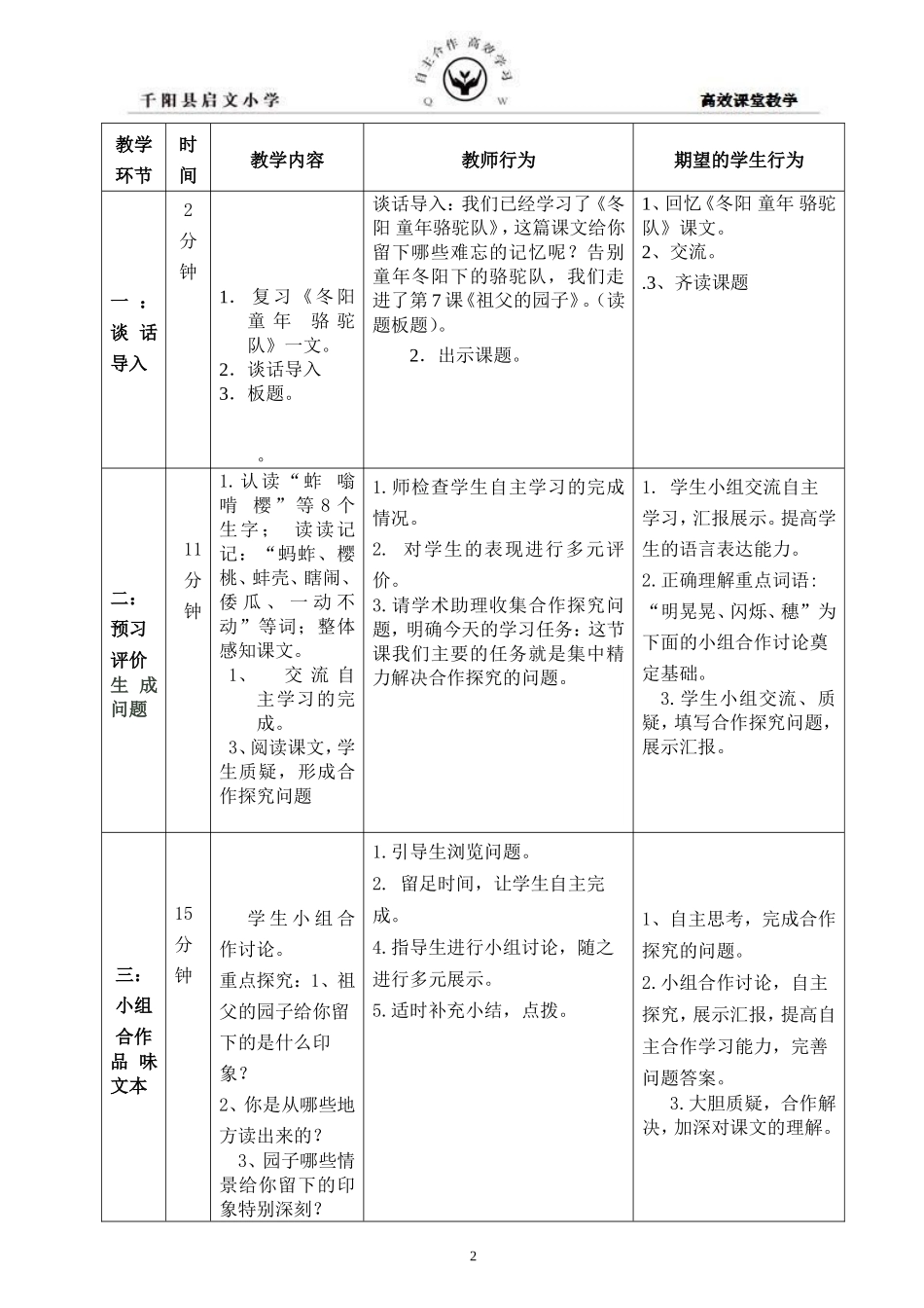 《祖父的园子》徐教案_第2页
