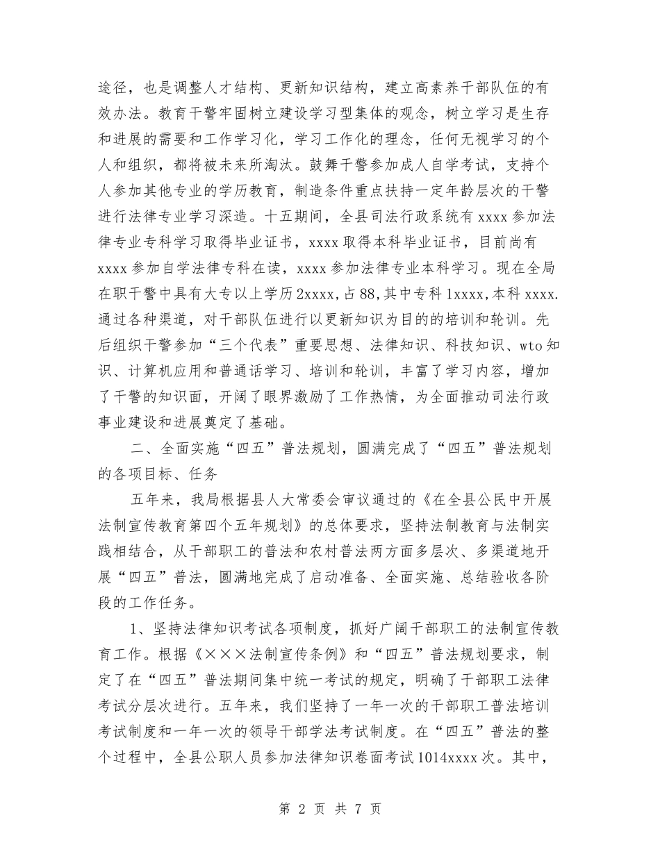 2024-2024司法行政个人年终总结模板与2024-2024司法行政年度考核总结汇编_第2页