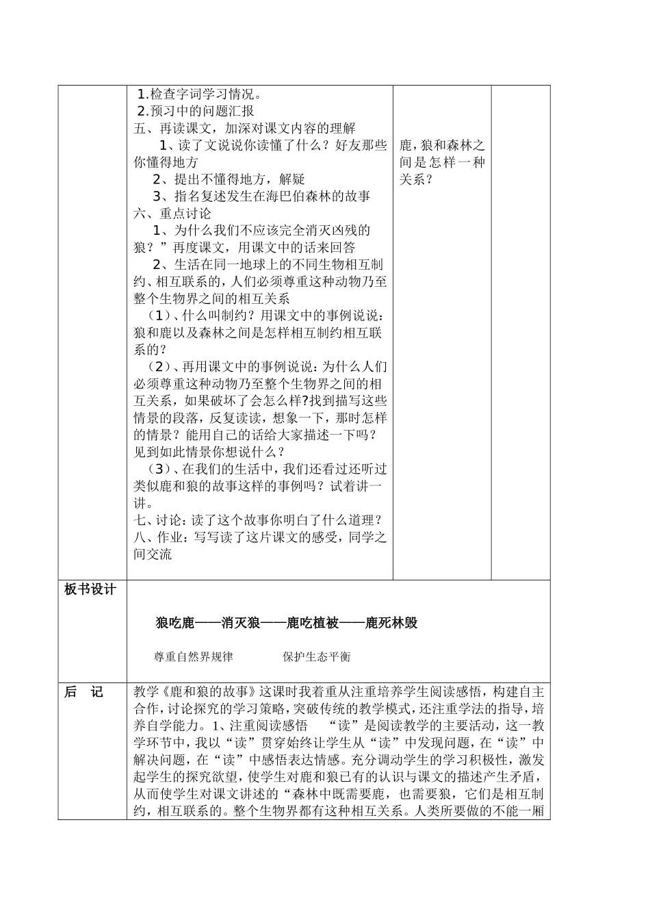 鹿和狼的故事备课_第2页