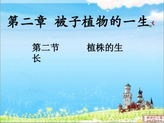 第二节植株的生长
