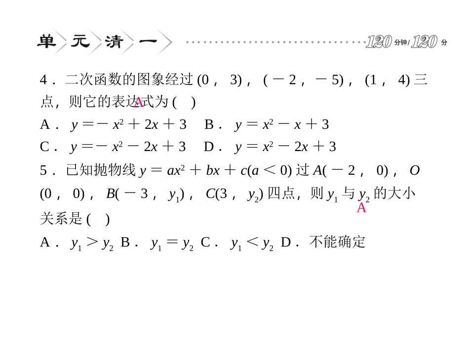 第1章　二次函数复习_第3页