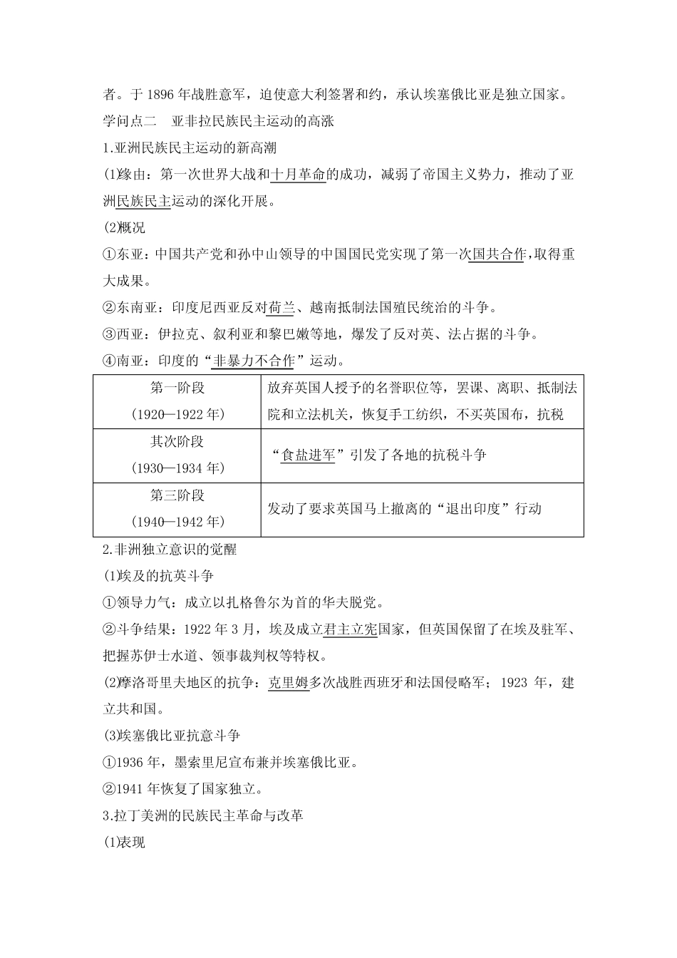 第43讲 亚非拉民族独立运动与世界殖民体系的瓦解_第3页