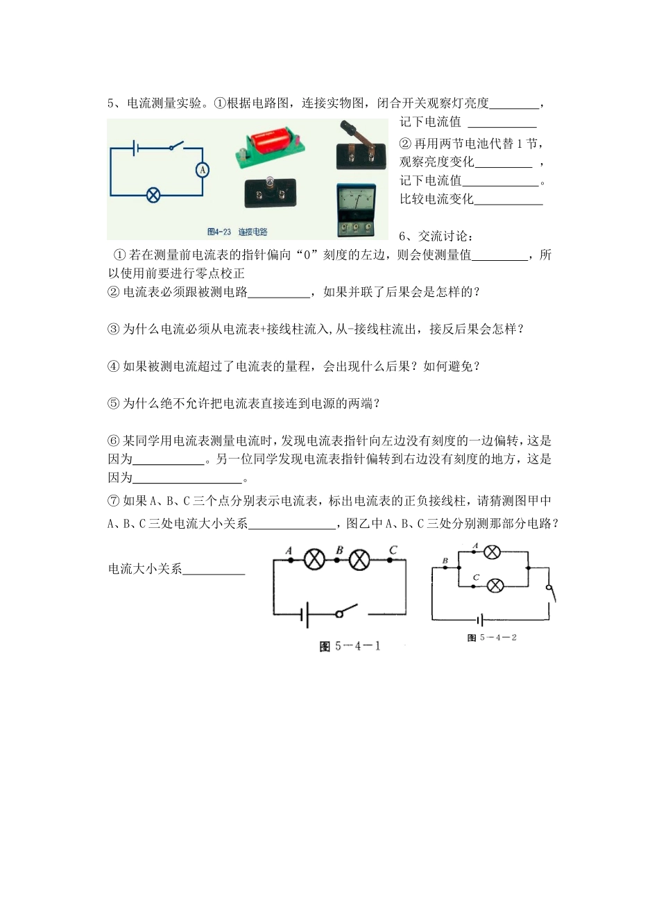 _电流的测量_学案_第2页