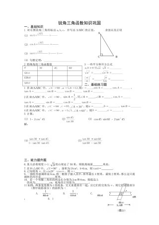 锐角三角函数基础知识
