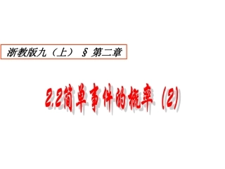 简单事件的概率（第课时）b