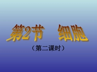 细胞(第二课时)