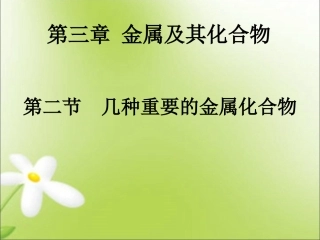 第二节几种重要的金属及其化合物