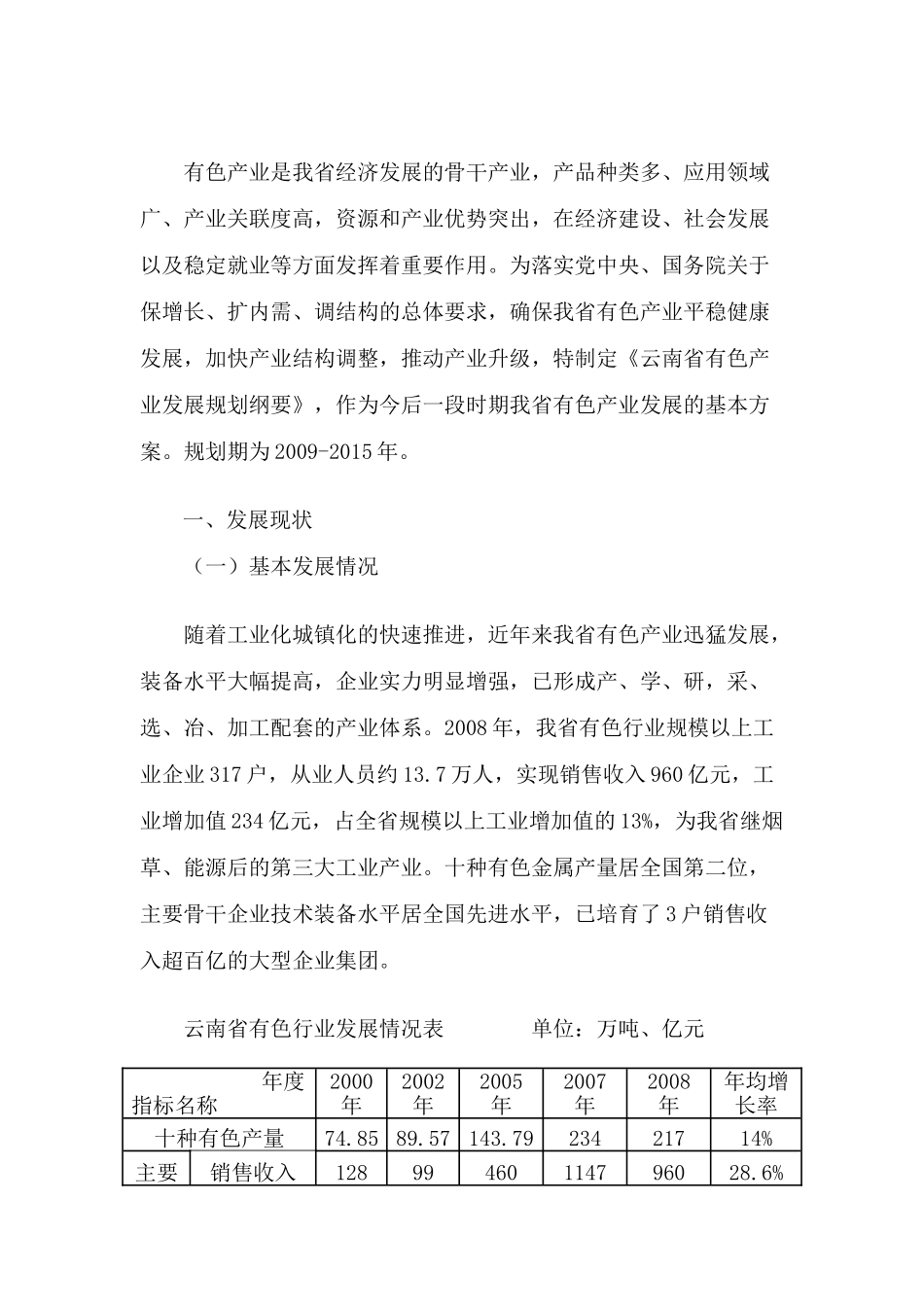 云南省等四省有色产业发展规划纲要_第3页
