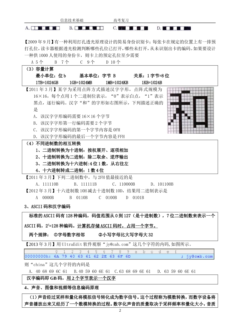 【信息技术基础复习纲要】_第2页