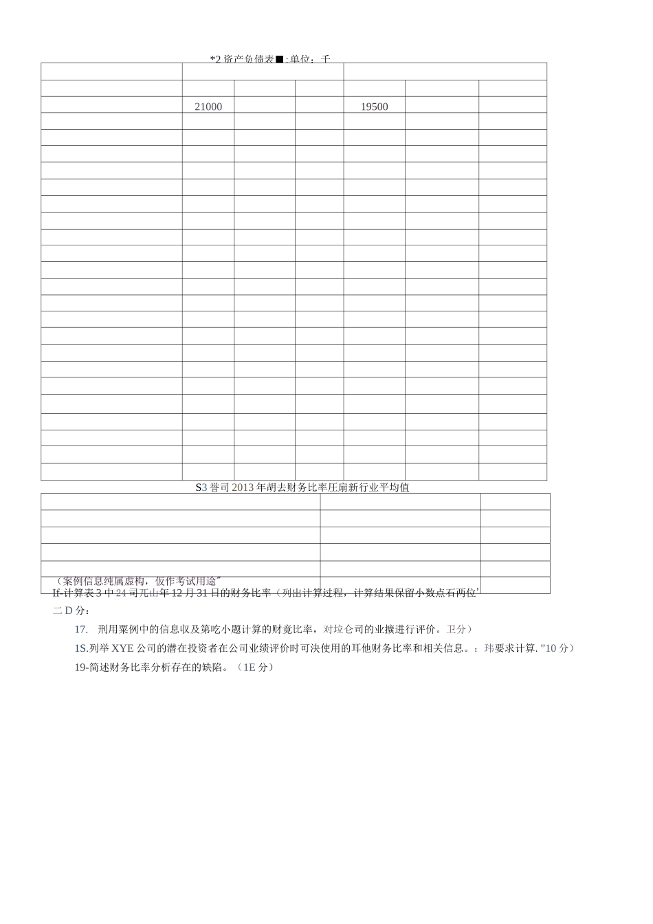 自考11744会计原理与实务 2020年2021年2021年试题及答案_第3页