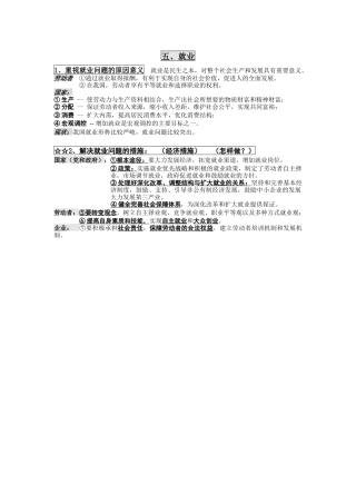 经济生活主干知识之五