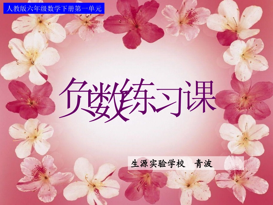 ----负数练习课_第1页