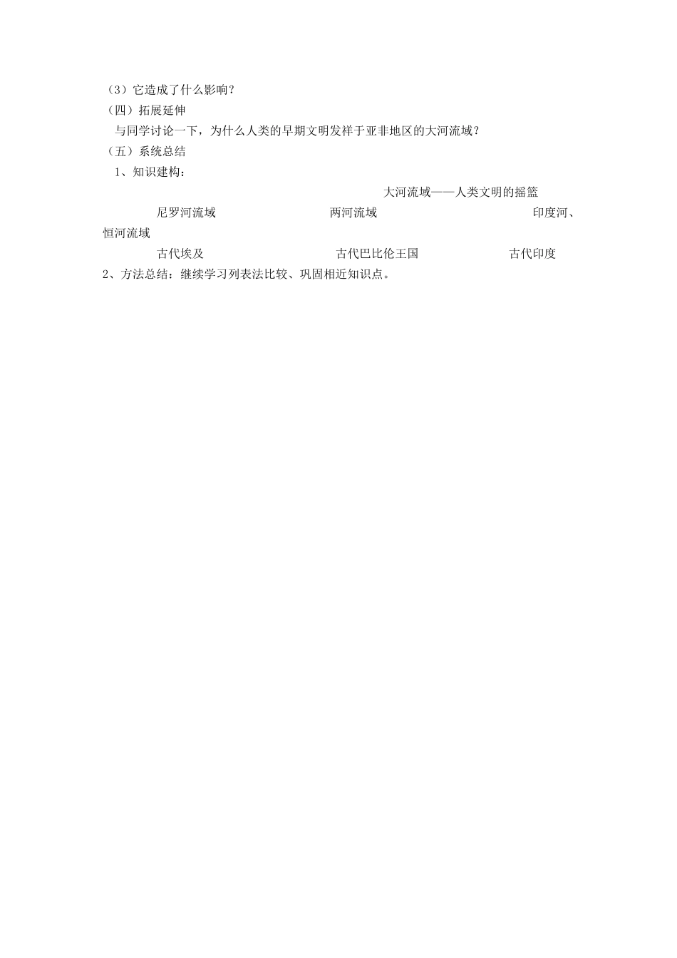 《大河流域——人类文明的摇篮》教案02_第2页