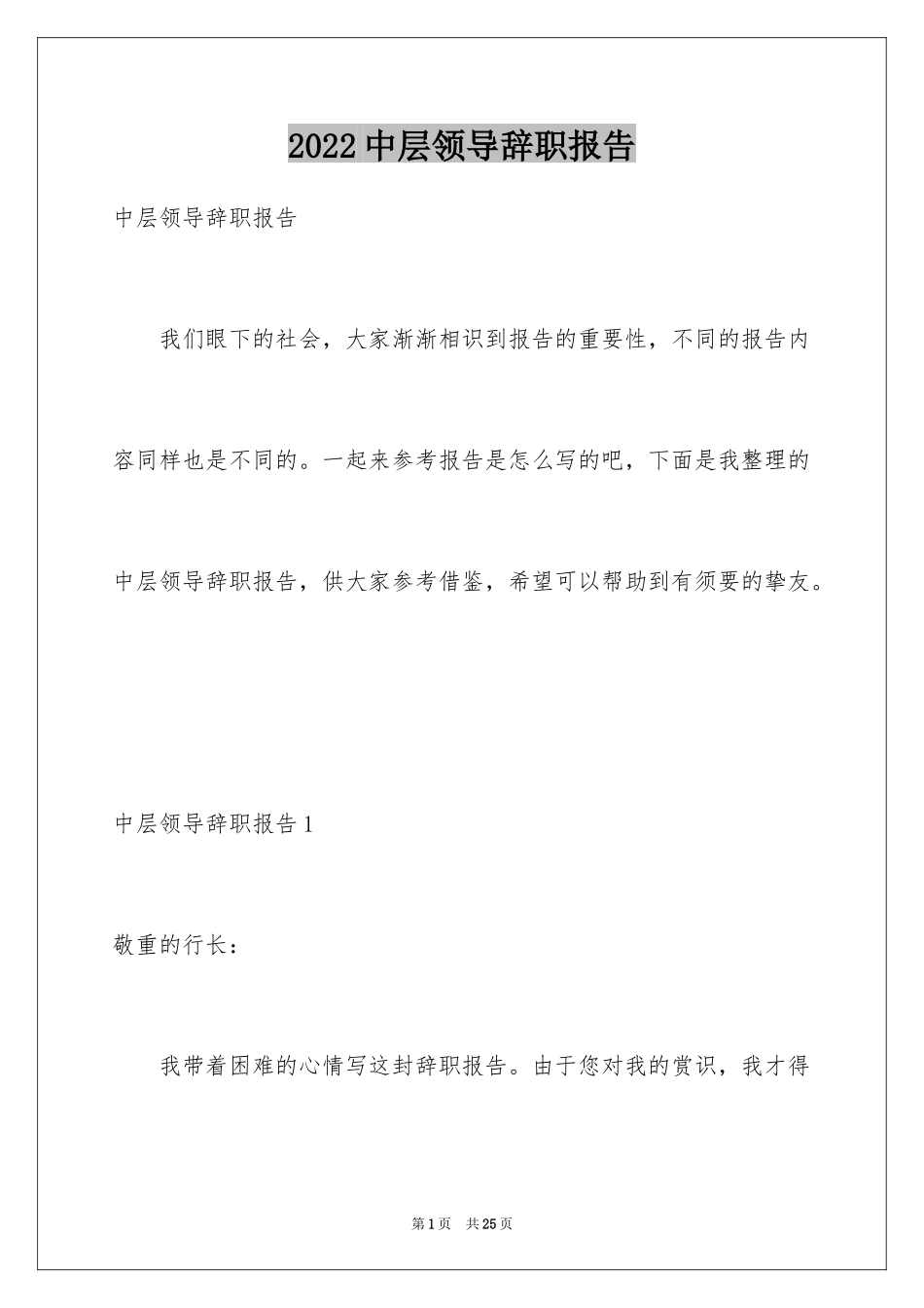 2024中层领导辞职报告_5_第1页
