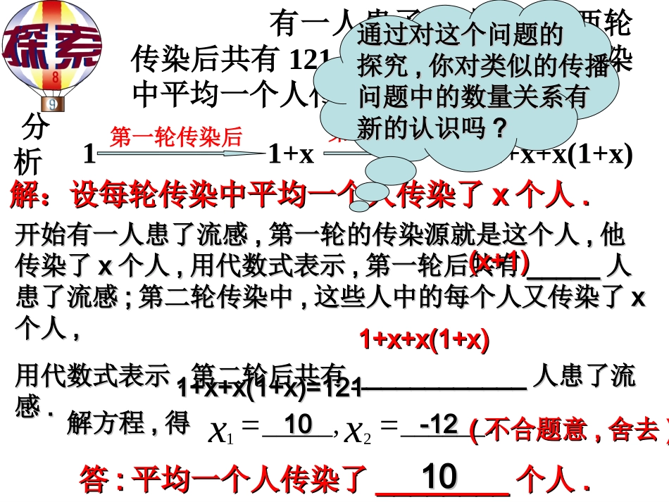 一元二次方程应用题(传播问题增长率问题)_第3页