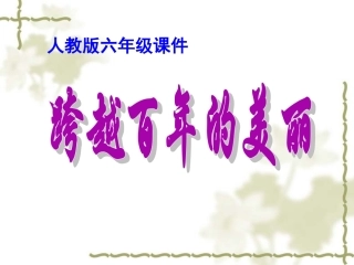 跨越百年的美丽PPT (2)