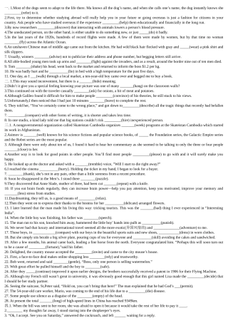 语法填空易错题