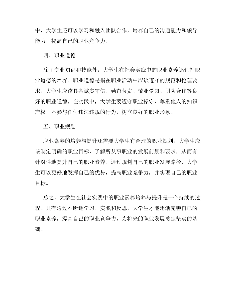 大学生在社会实践中的职业素养培养与提升_第2页