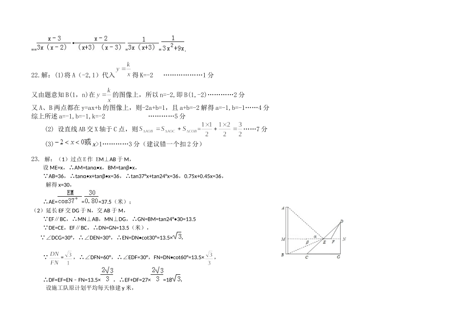重庆市忠县后乡片区十校联考数学答案_第2页