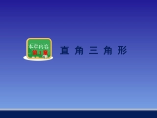 直角三角形的性质和判定(Ι)