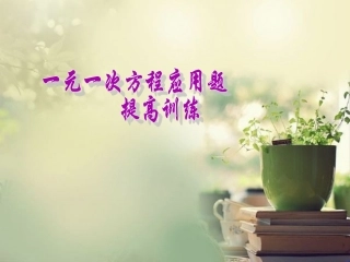 提优一元一次方程课件