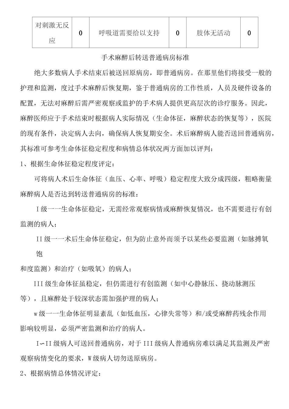 麻醉复苏室转入转出准则及规程_第3页