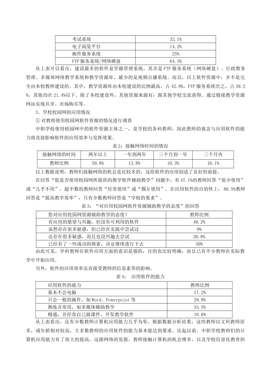 中等职业学校校园网软件建设调查及改进策略_第3页