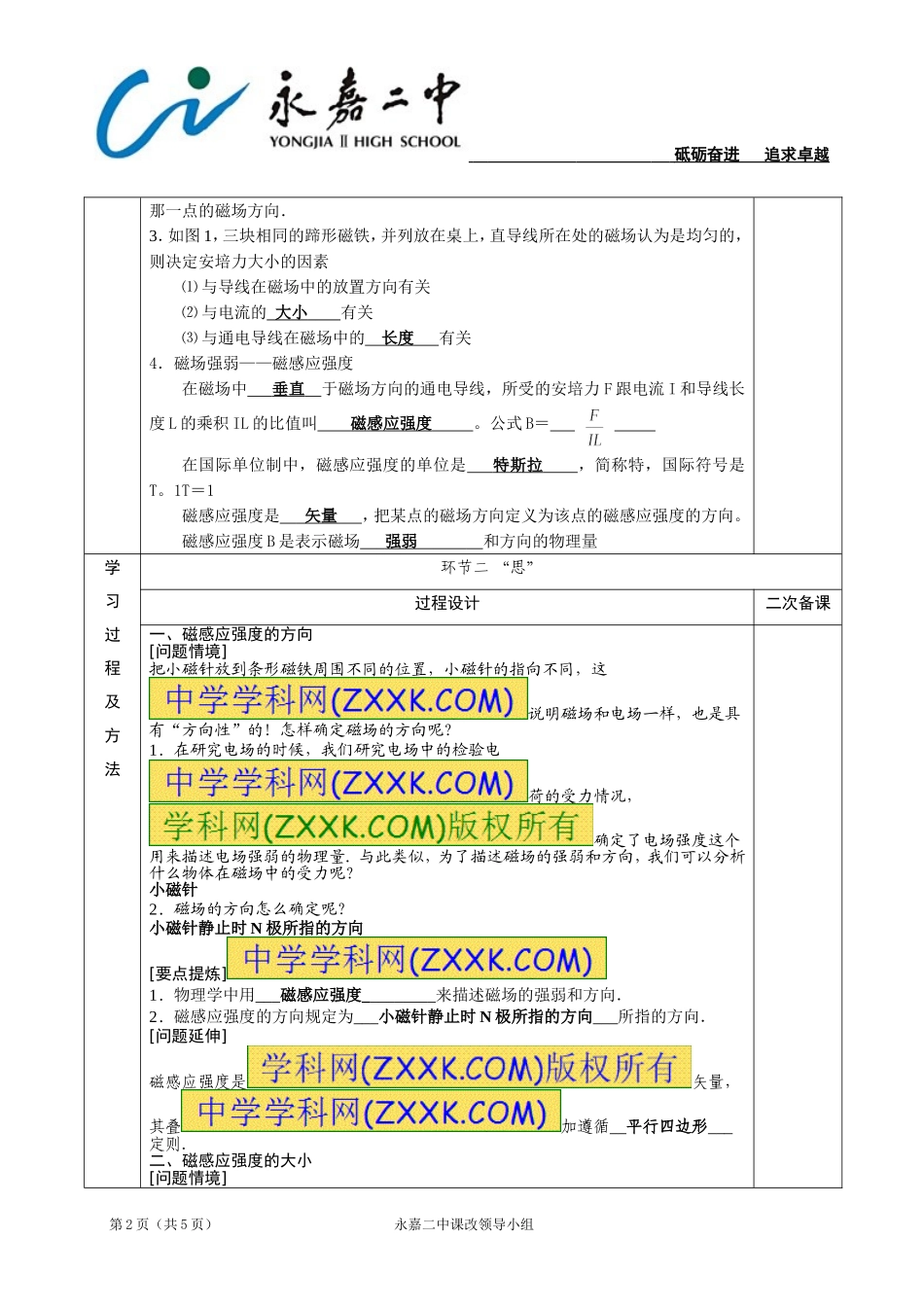 磁感应强度教师版_第2页