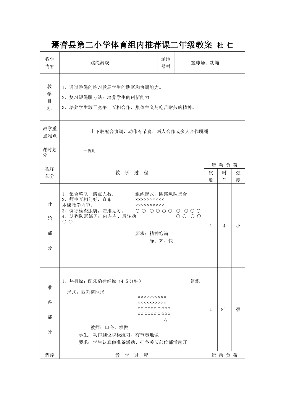杜仁跳绳二年级_第1页