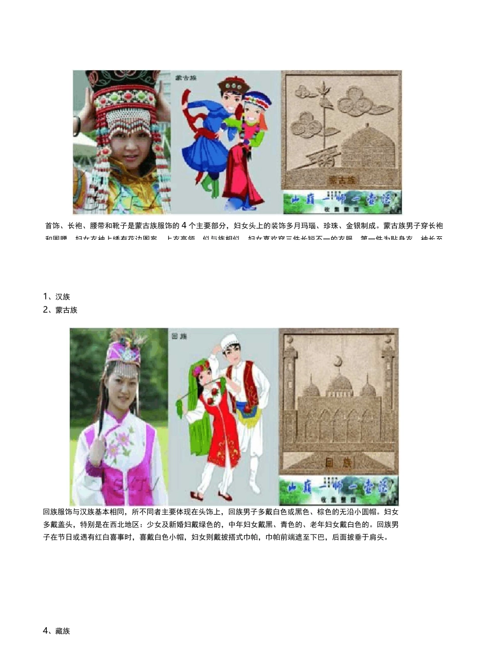 五十六个民族服饰特点含图_第1页