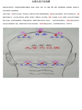 九宫穴位按摩
