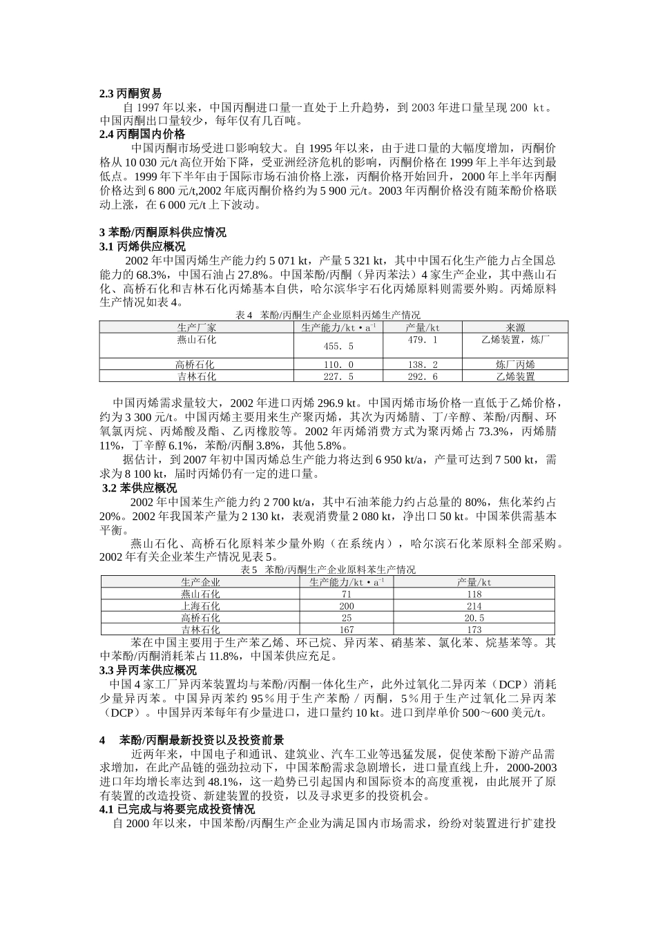 中国苯酚丙酮市场展望及其最新投资情况_第3页