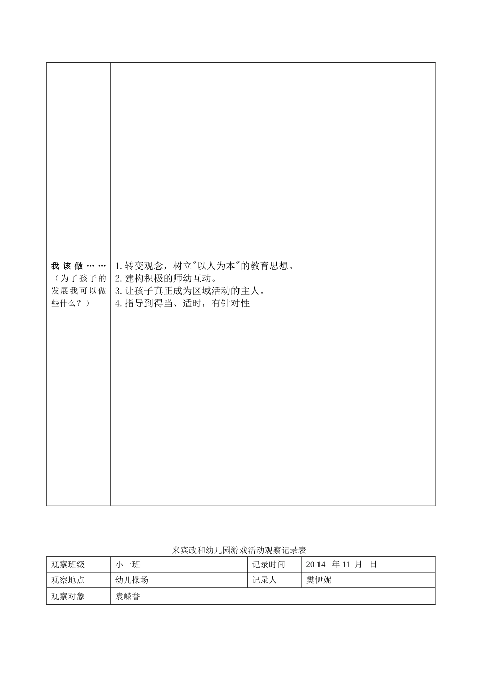 游戏活动观察记录表樊伊妮_第2页