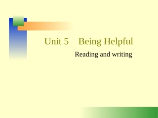 开心英语Unit5BeingHelpful（第4课时）