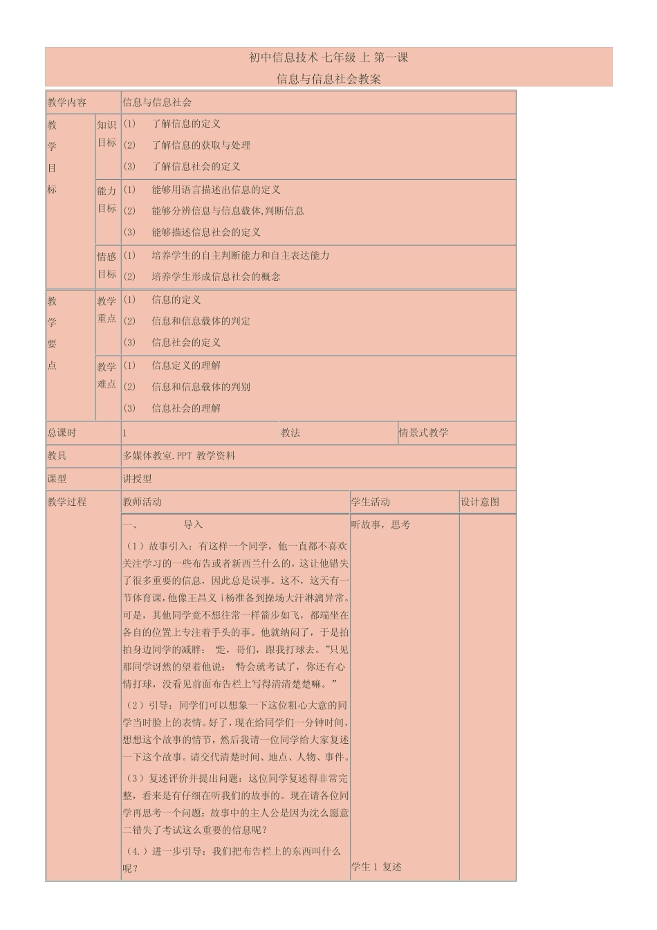 初中信息技术川教七年级上册 走进信息技术信息与信息社会_第1页