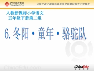 人教新课标版小学五下《冬阳童年骆驼队》课件2
