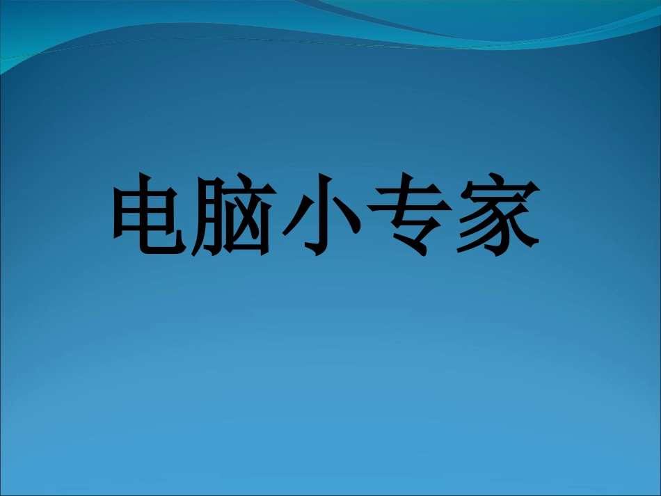 信息技术《电脑小专家》_第1页