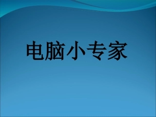 信息技术《电脑小专家》