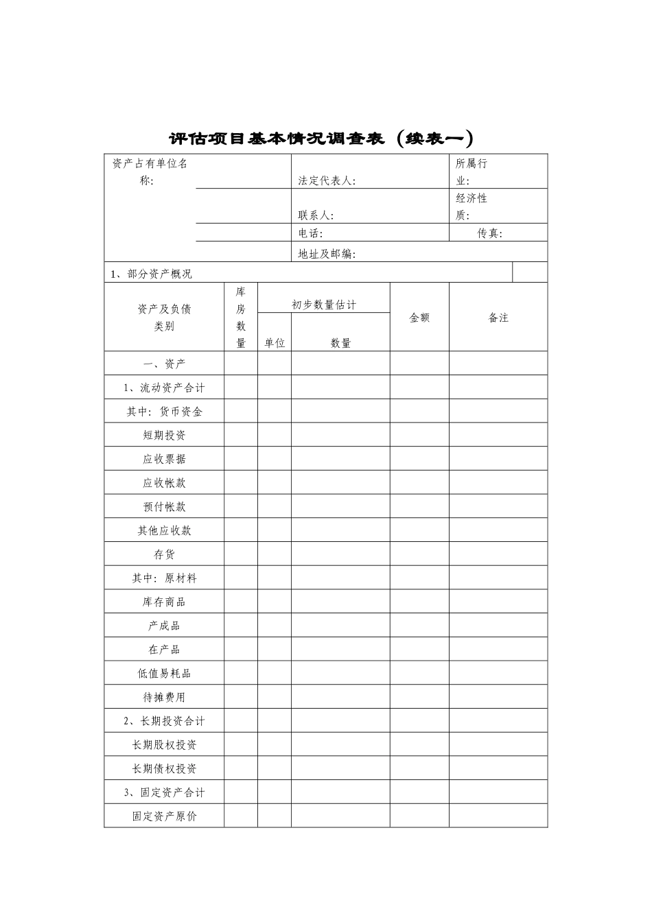 中和资产评估有限公司前期调查资料清单_第3页