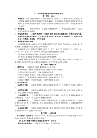 体育新课标相关的教学要素