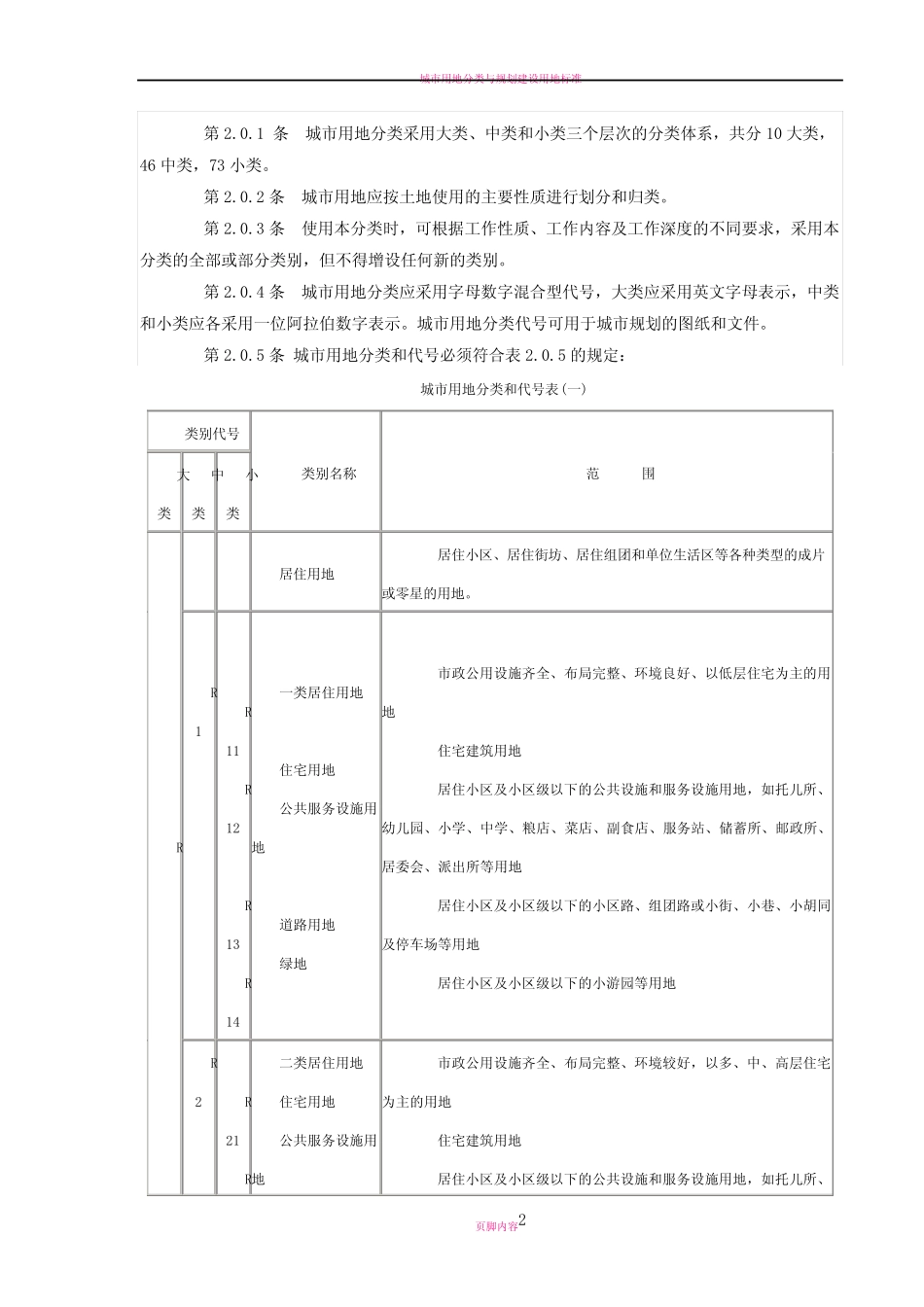 城市用地分类与规划建设用地标准GBJ 137-90_第2页