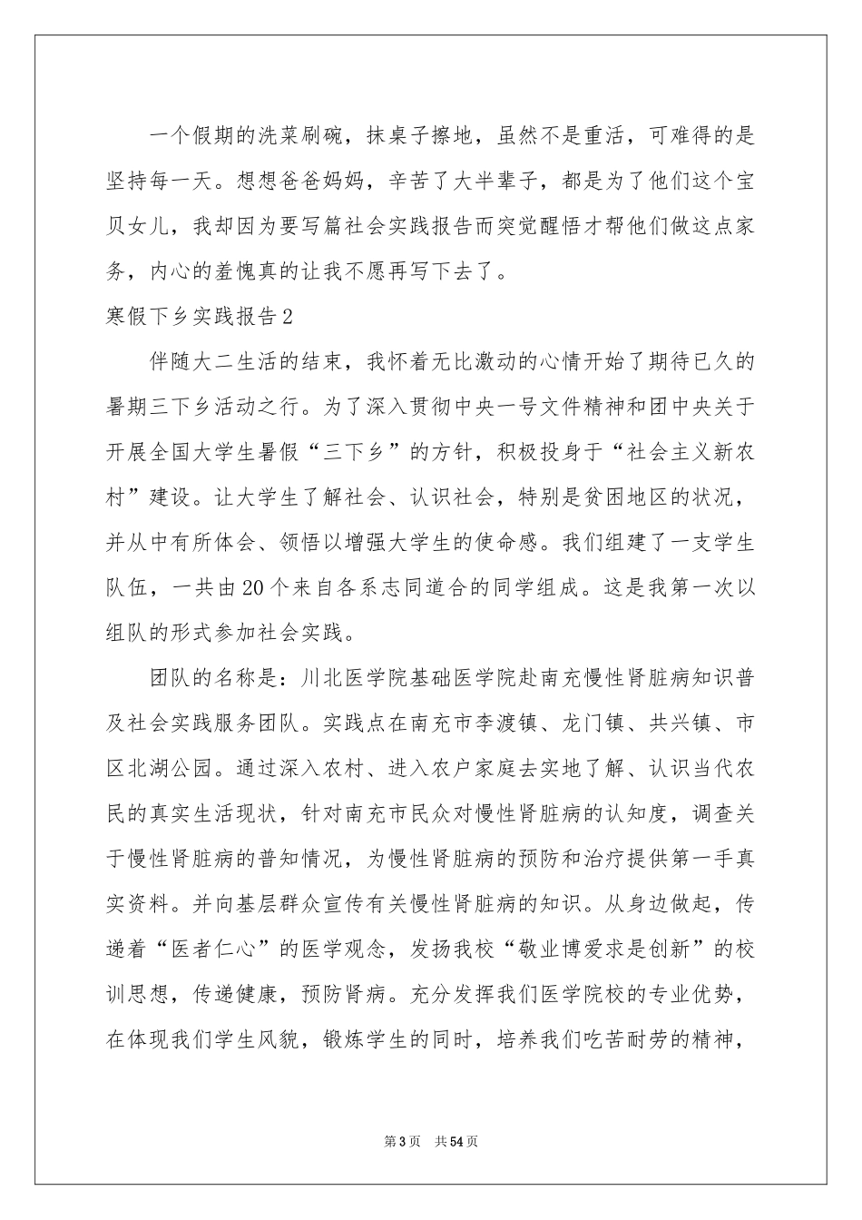 寒假下乡实践报告_第3页